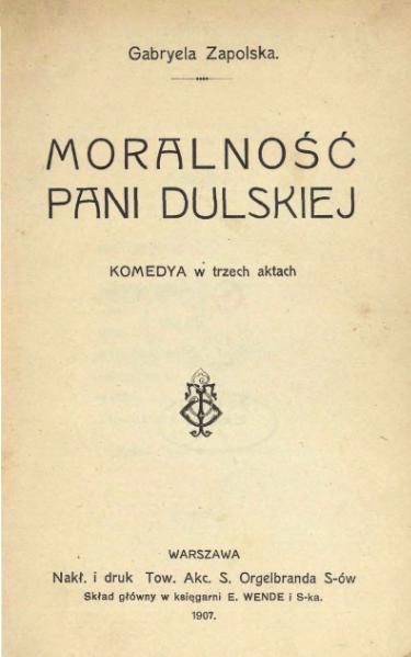 Moralność Pani Dulskiej, Gabriela Zapolska, Narodowe Czytanie 2021
